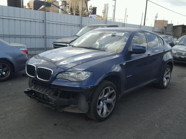 5UXFG2C52BLX07111 - 2011 BMW X6 XDRIVE3 BLUE photo 2