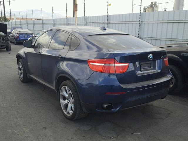 5UXFG2C52BLX07111 - 2011 BMW X6 XDRIVE3 BLUE photo 3