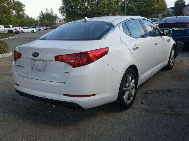 5XXGM4A75DG207218 - 2013 KIA OPTIMA LX WHITE photo 4