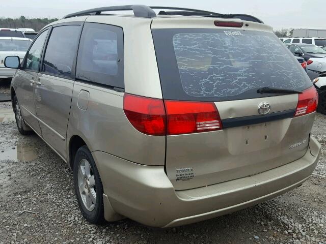 5TDZA23C14S095600 - 2004 TOYOTA SIENNA CE TAN photo 3