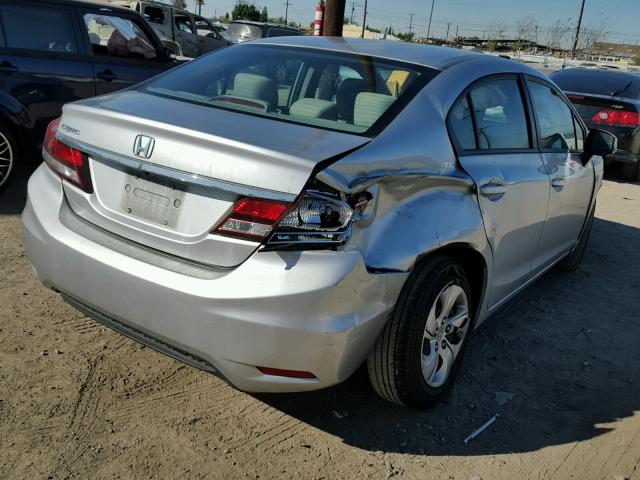 2HGFB2F58DH581298 - 2013 HONDA CIVIC LX SILVER photo 4