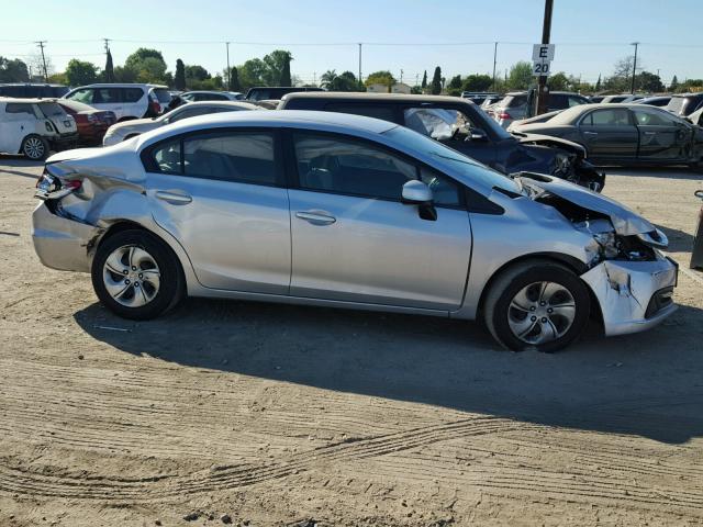 2HGFB2F58DH581298 - 2013 HONDA CIVIC LX SILVER photo 9