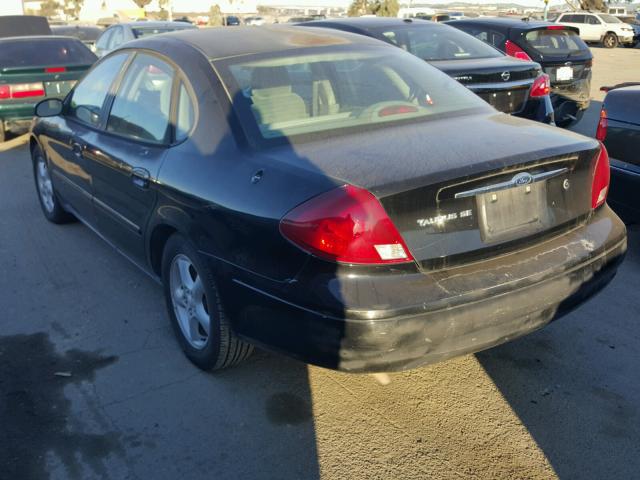 1FAFP5321YG151826 - 2000 FORD TAURUS SE BLACK photo 3