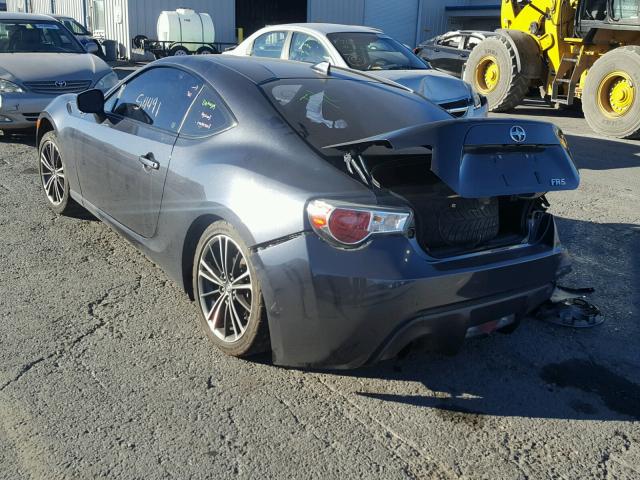 JF1ZNAA14F9711961 - 2015 TOYOTA SCION FR-S GRAY photo 3