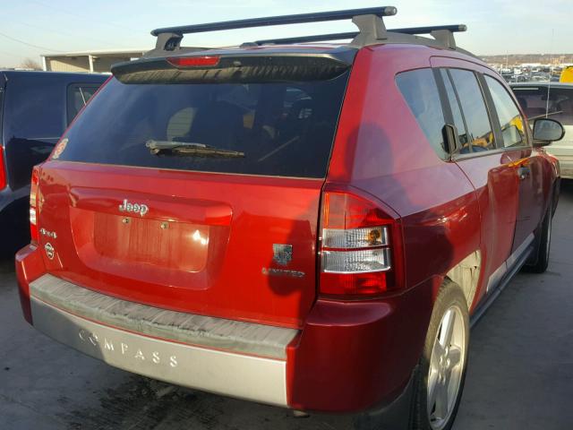 1J8FF57W67D383289 - 2007 JEEP COMPASS LI RED photo 4