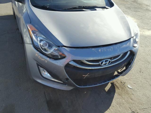 KMHD35LE3DU102643 - 2013 HYUNDAI ELANTRA GT GRAY photo 9