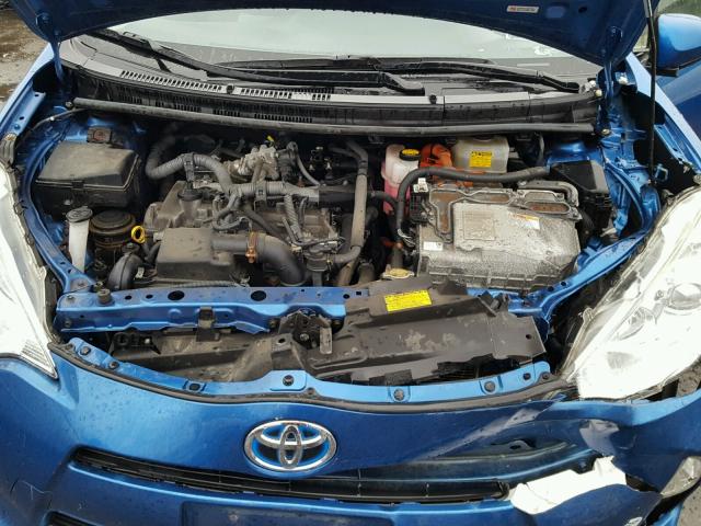 JTDKDTB3XD1549176 - 2013 TOYOTA PRIUS C BLUE photo 7