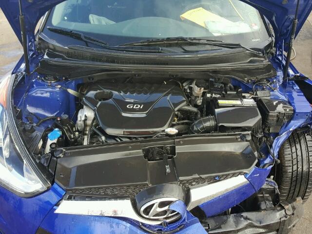 KMHTC6AD4EU216955 - 2014 HYUNDAI VELOSTER B BLUE photo 7