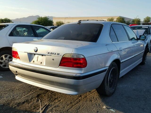 WBAGH83411DP18796 - 2001 BMW 740 IL SILVER photo 4