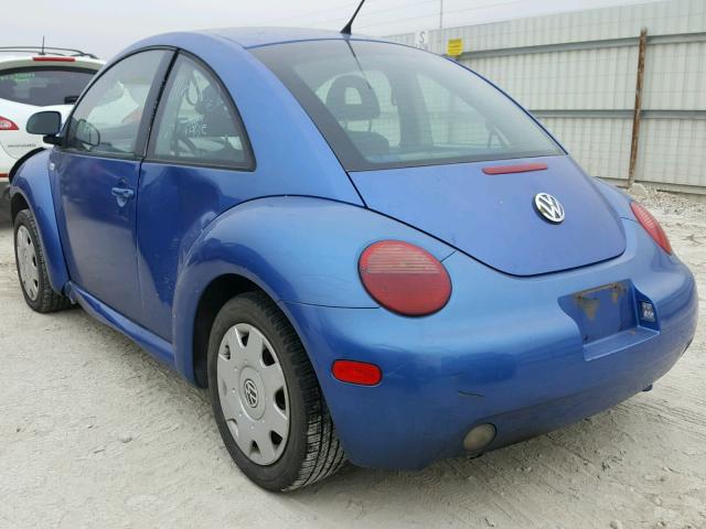 3VWCF21C1YM450827 - 2000 VOLKSWAGEN NEW BEETLE 蓝色 照片 3
