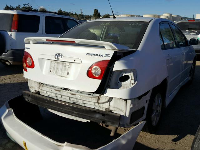 1NXBR32E85Z563978 - 2005 TOYOTA COROLLA CE WHITE photo 4