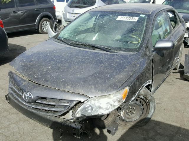 5YFBU4EE3DP121254 - 2013 TOYOTA COROLLA BA GRAY photo 2