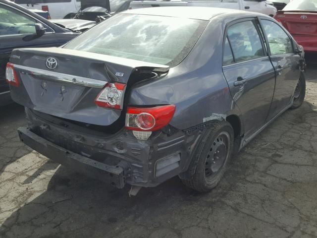 5YFBU4EE3DP121254 - 2013 TOYOTA COROLLA BA GRAY photo 4