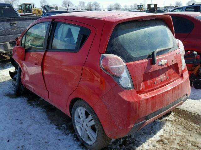 KL8CA6S97DC570678 - 2013 CHEVROLET SPARK LS RED photo 3