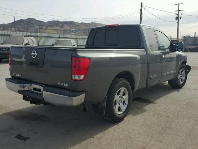 1N6AA06A94N515019 - 2004 NISSAN TITAN XE GRAY photo 4