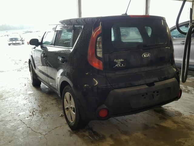 KNDJN2A21F7138566 - 2015 KIA SOUL BLACK photo 3