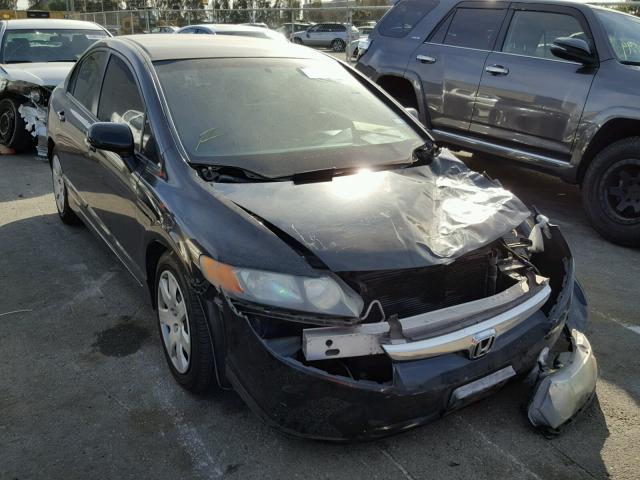 1HGFA16587L047822 - 2007 HONDA CIVIC LX BLACK photo 1