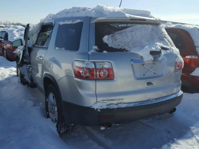 1GKLRLEDXAJ166607 - 2010 GMC ACADIA SLE SILVER photo 3