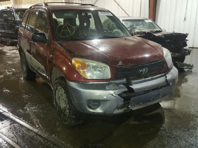 JTEHD20VX40024323 - 2004 TOYOTA RAV4 BURGUNDY photo 1