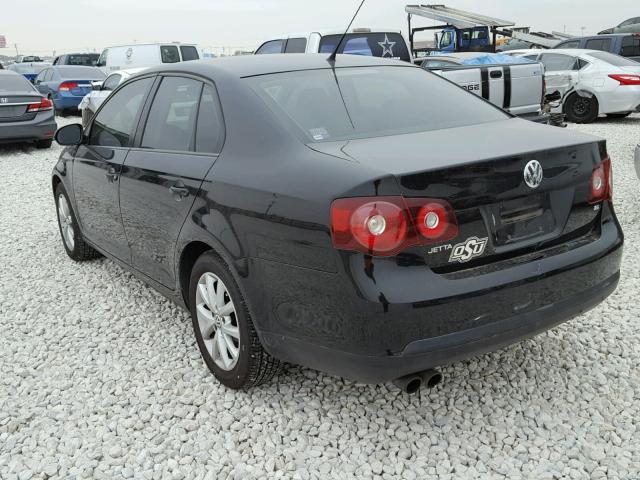 3VWJX7AJ7AM048459 - 2010 VOLKSWAGEN JETTA S BLACK photo 3