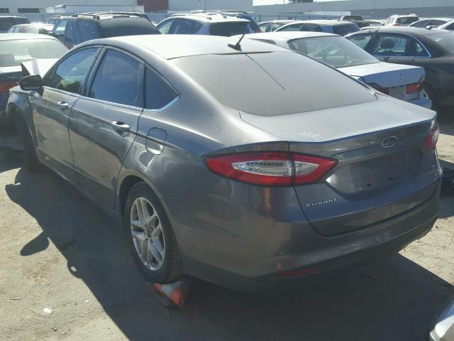 1FA6P0H72E5381406 - 2014 FORD FUSION SE GRAY photo 3