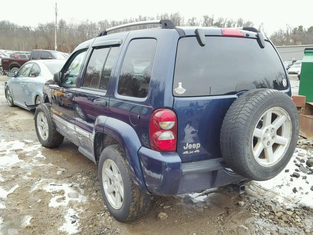 1J8GL58K06W238079 - 2006 JEEP LIBERTY LI BLUE photo 3