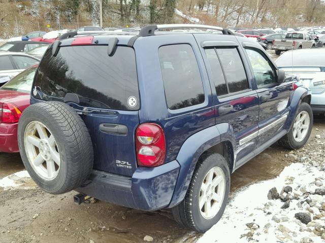 1J8GL58K06W238079 - 2006 JEEP LIBERTY LI BLUE photo 4