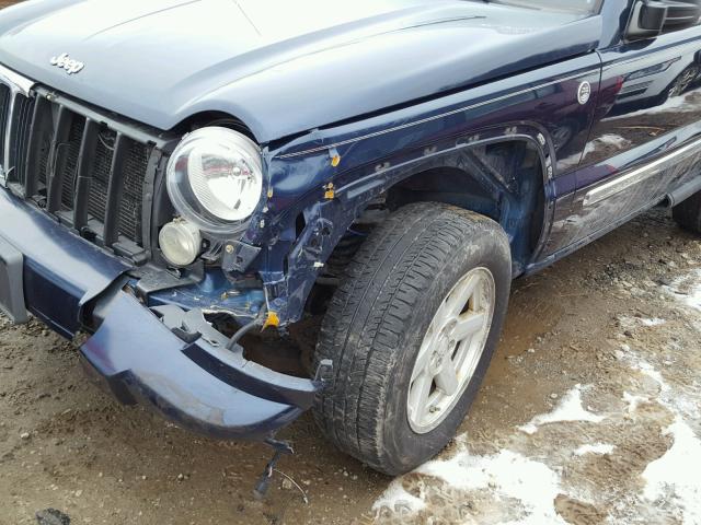 1J8GL58K06W238079 - 2006 JEEP LIBERTY LI BLUE photo 9