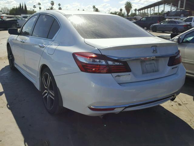 1HGCR2F54GA067529 - 2016 HONDA ACCORD SPO WHITE photo 3