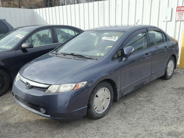 JHMFA36238S013650 - 2008 HONDA CIVIC HYBR GRAY photo 2