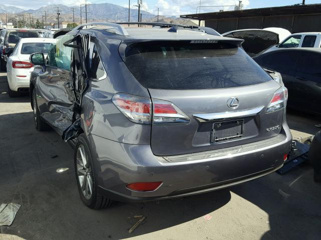 2T2ZK1BA4EC138176 - 2014 LEXUS RX 350 GRAY photo 3