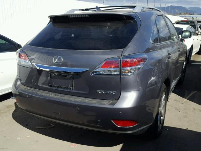 2T2ZK1BA4EC138176 - 2014 LEXUS RX 350 GRAY photo 4