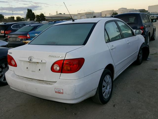 1NXBR32E64Z333726 - 2004 TOYOTA COROLLA CE WHITE photo 4