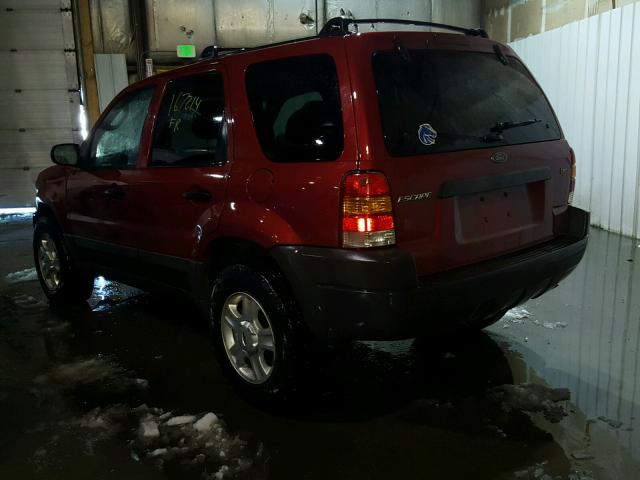 1FMCU93184KA54131 - 2004 FORD ESCAPE XLT RED photo 3