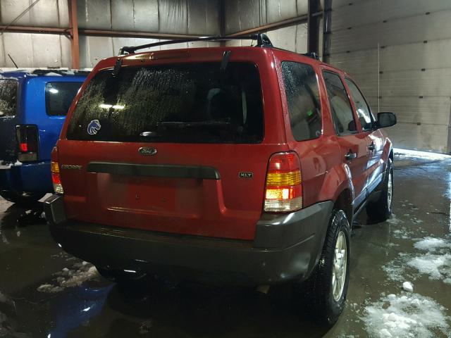 1FMCU93184KA54131 - 2004 FORD ESCAPE XLT RED photo 4