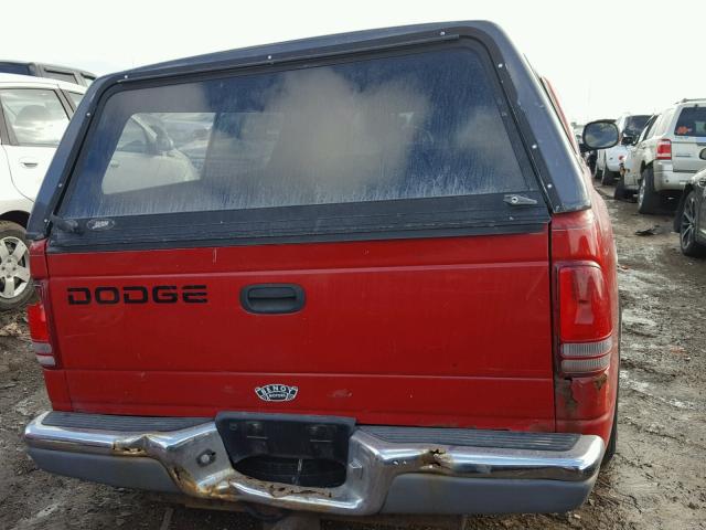 1B7GL22X2YS692712 - 2000 DODGE DAKOTA RED photo 9