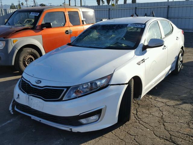 KNAGM4AD0D5041360 - 2013 KIA OPTIMA HYB WHITE photo 2