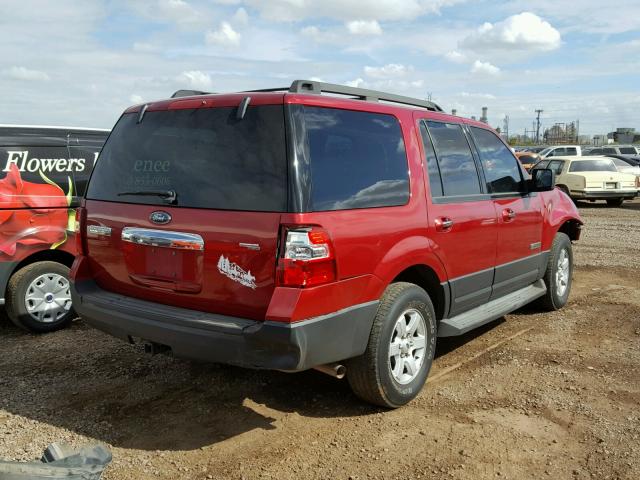 1FMFU16567LA35055 - 2007 FORD EXPEDITION RED photo 4