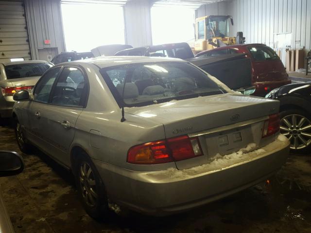 KNAGD128625116527 - 2002 KIA OPTIMA MAG SILVER photo 3