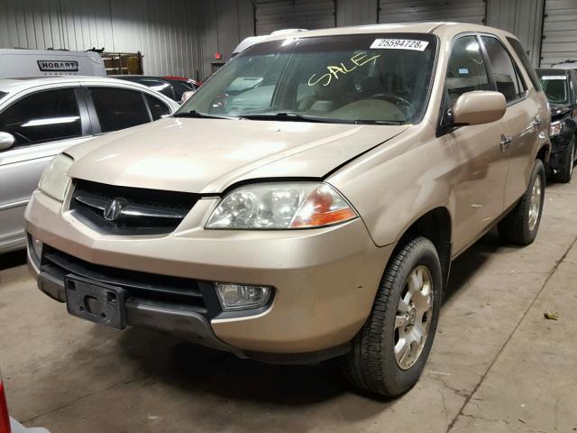 2HNYD182X1H540952 - 2001 ACURA MDX GOLD photo 2