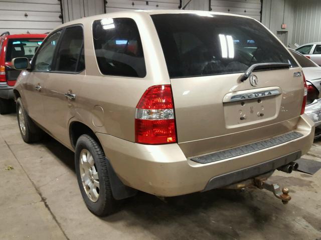 2HNYD182X1H540952 - 2001 ACURA MDX GOLD photo 3