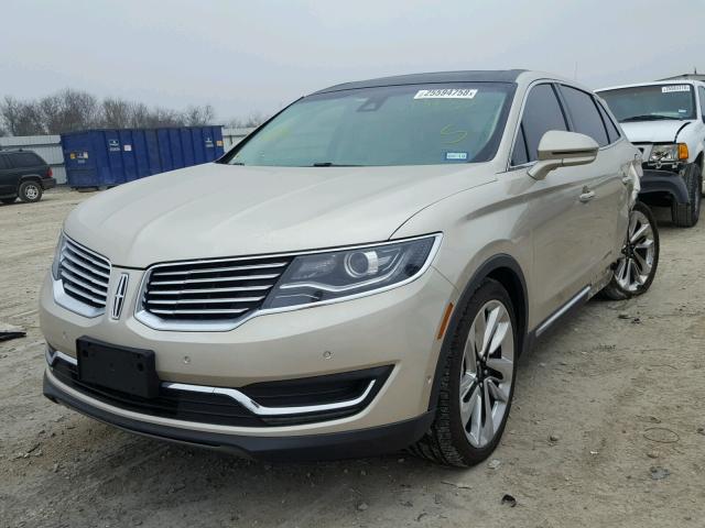 2LMPJ6LP1HBL34362 - 2017 LINCOLN MKX RESERV GOLD photo 2