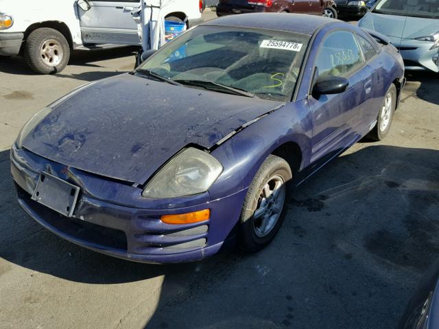 4A3AC34G71E152539 - 2001 MITSUBISHI ECLIPSE RS PURPLE photo 2