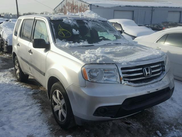 5FNYF4H28DB045631 - 2013 HONDA PILOT LX SILVER photo 1