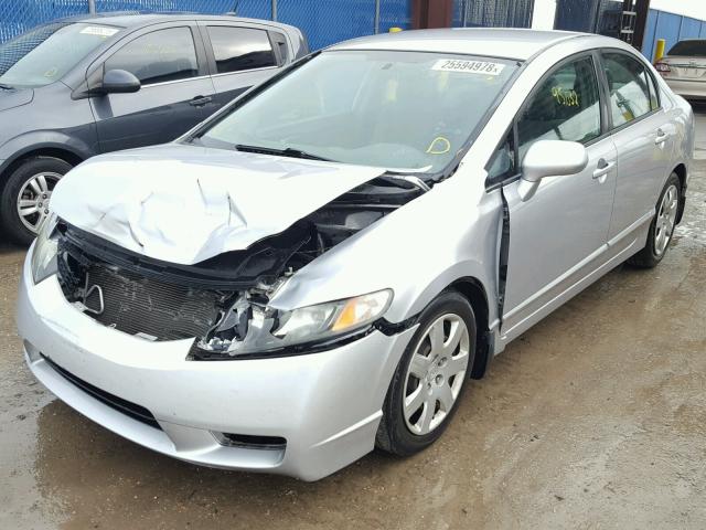 19XFA1F53BE044584 - 2011 HONDA CIVIC LX SILVER photo 2