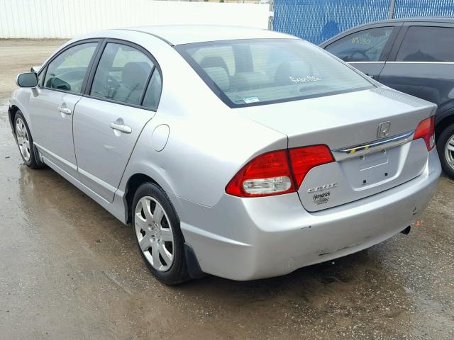 19XFA1F53BE044584 - 2011 HONDA CIVIC LX SILVER photo 3