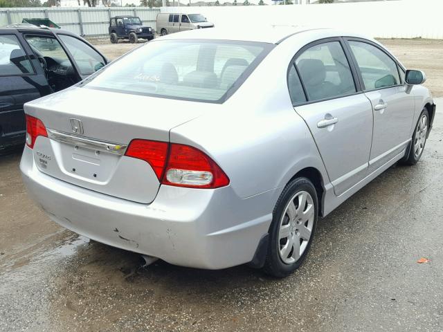 19XFA1F53BE044584 - 2011 HONDA CIVIC LX SILVER photo 4