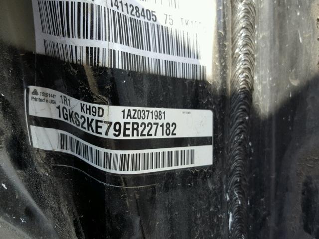 1GKS2KE79ER227182 - 2014 GMC YUKON XL K BLACK photo 10