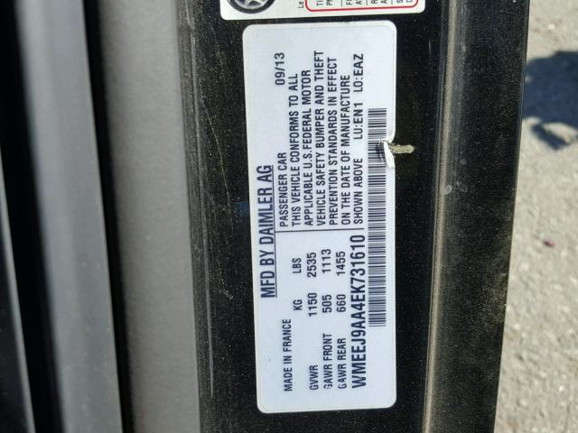 WMEEJ9AA4EK731610 - 2014 SMART FORTWO ELE 黑色 照片 10