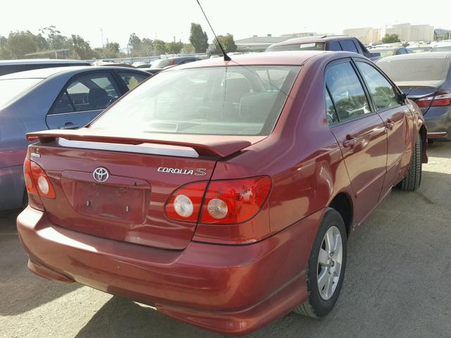 1NXBR32E07Z870743 - 2007 TOYOTA COROLLA CE RED photo 4